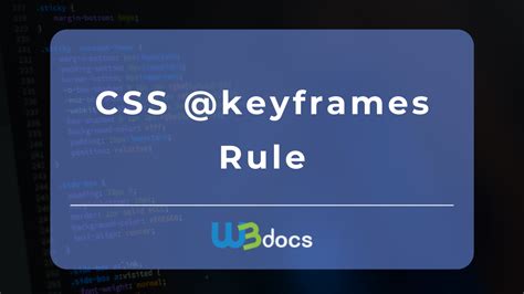 w3schools css|CSS @keyframes Rule .